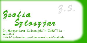 zsofia szloszjar business card